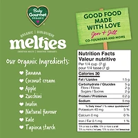 Baby Gourmet® | Melties™ | Organic Baby & Toddler Snack Melts, Fruity Greens & Coconut Cream, Self-Feeder