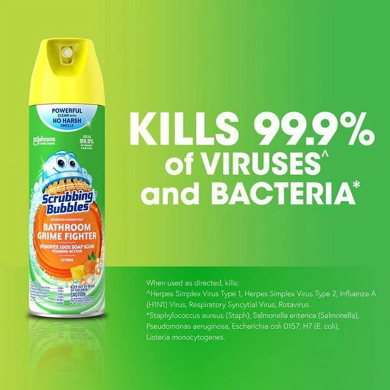 Scrubbing Bubbles® Bathroom Cleaner and Disinfectant, Citrus Scent
