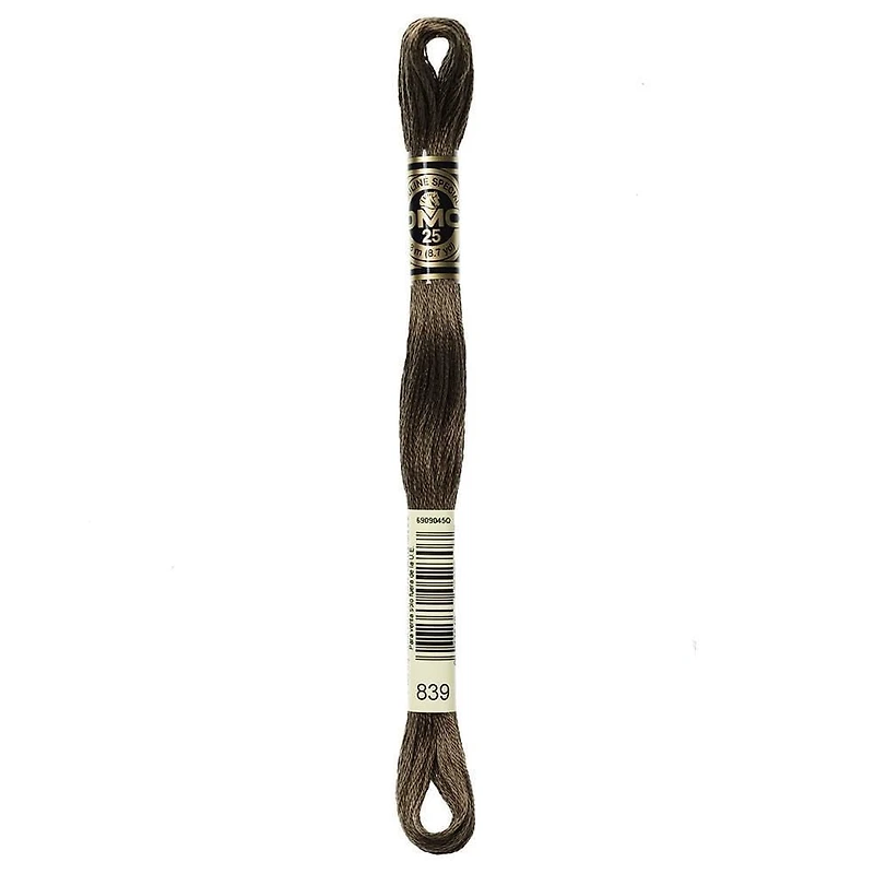 DMC 6-Strand Cotton Embroidery Floss, 8 m (8.7 yd), Brown