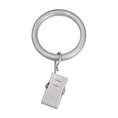 Anneaux avec pinces pour rideaux Nickel 2,5 cm Mainstays (paquet de 7)
