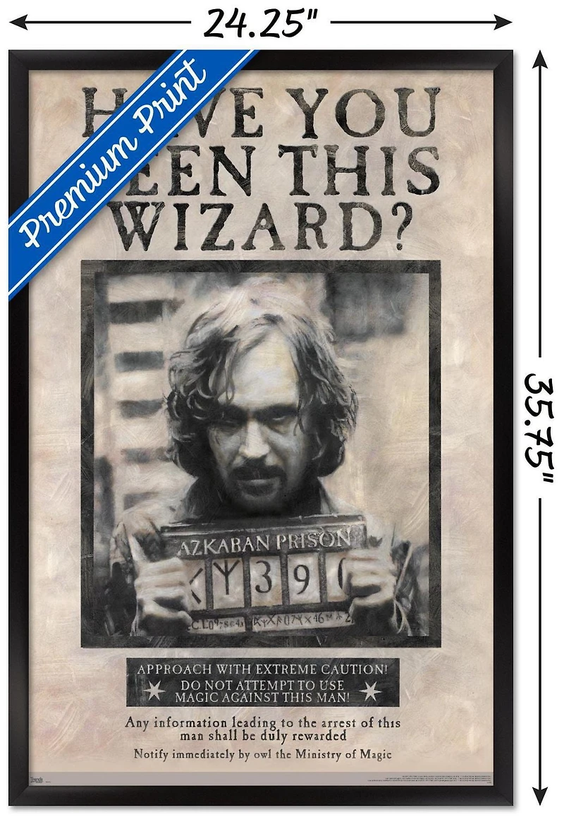 The Wizarding World: Harry Potter - Sirius Black Wanted Poster Wall Poster, 22.375" x 34"