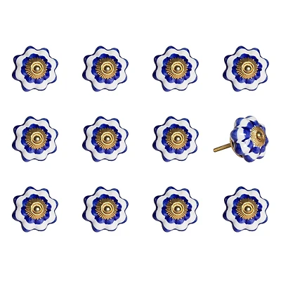 KNOB-IT VINTAGE HANDPAINTED CERAMIC KNOBS (12-Pack) K000011