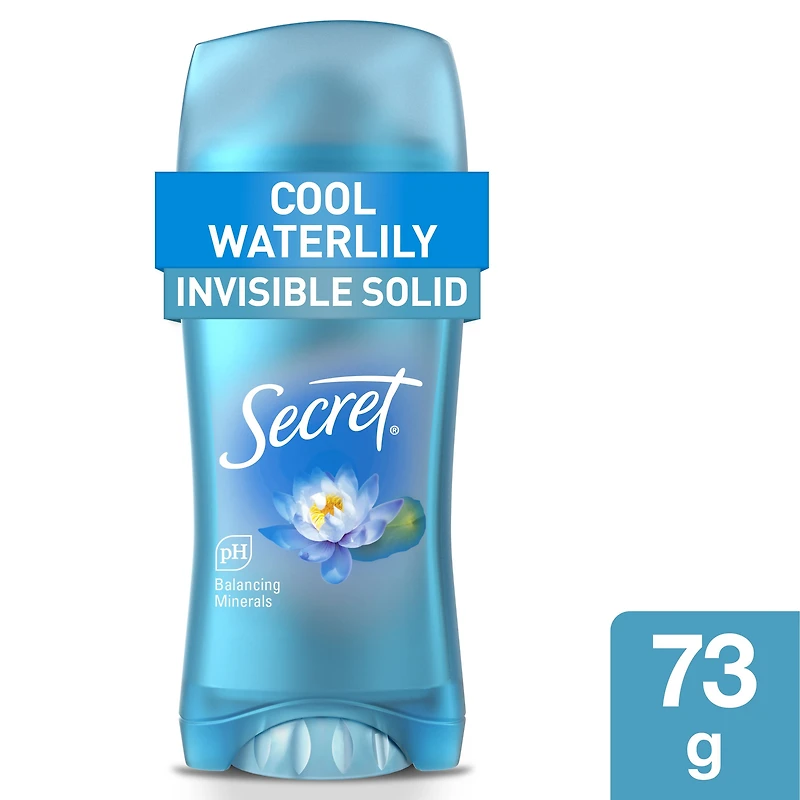 Antisudorifique et désodorisant invisible en bâton Secret, parfum Nénuphar