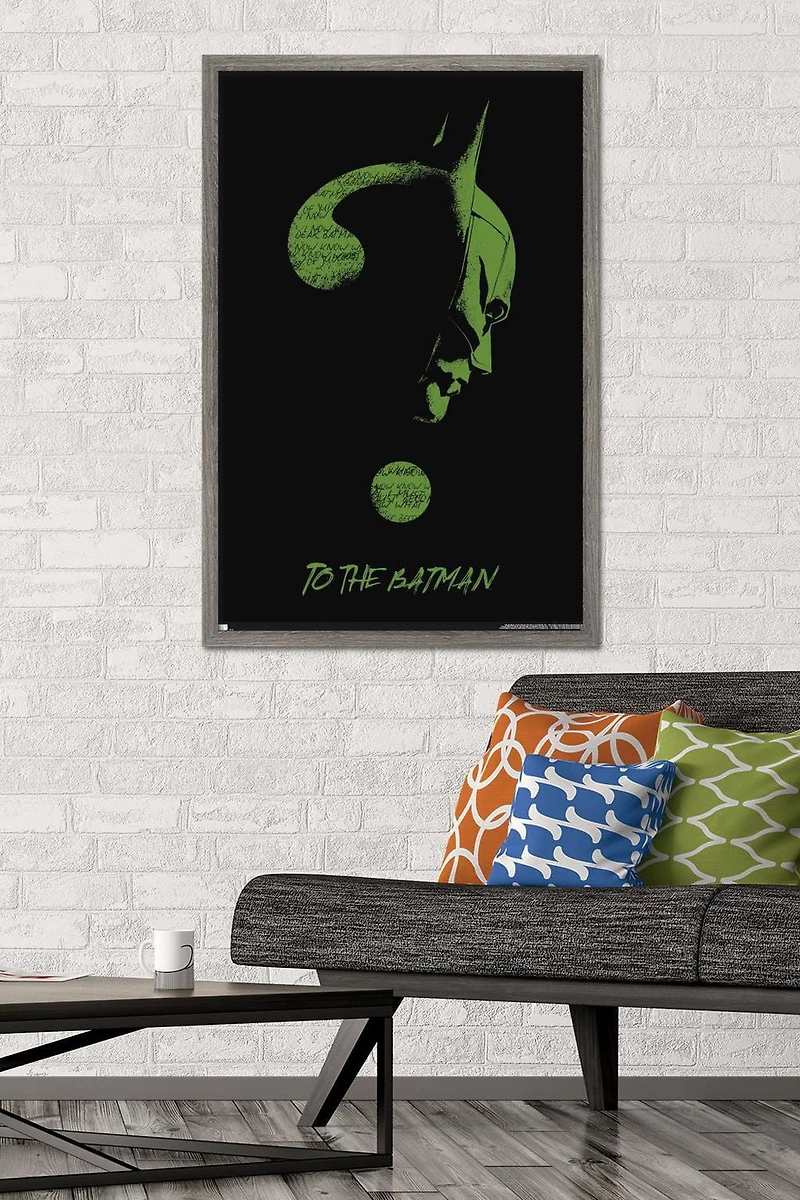 DC Comics The Batman - Riddler Wall Poster, 22.375" x 34" Framed