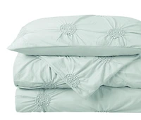Luxury Floral Ruched High Quality Duvet Cover Set