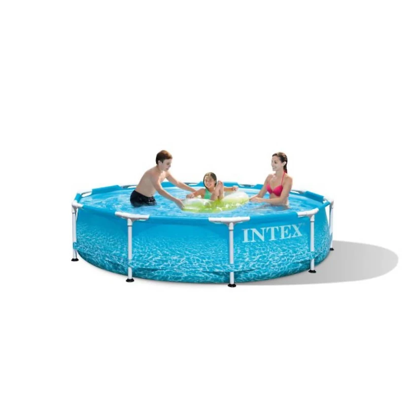 Piscine à ossature métallique en bord de mer Intex 10 pieds x 30 pouces, âge : 6 ans et plus