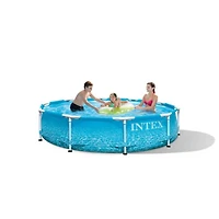 Piscine à ossature métallique en bord de mer Intex 10 pieds x 30 pouces, âge : 6 ans et plus
