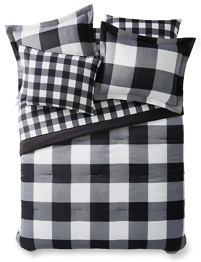 Mainstays Buffalo Check 7 Piece Bed in a Bag Set