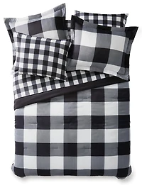 Mainstays Buffalo Check 7 Piece Bed in a Bag Set