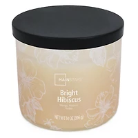 Mainstays 3-Wick Textured Wrapped Hibiscus Scented Candle, 14 oz
