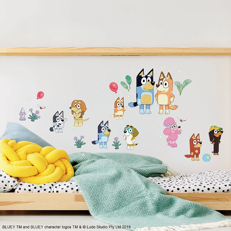 RoomMates Bluey Family & Friends Peel and Stick Wall Decals for Kids