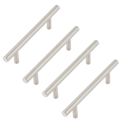Era Round Pull Cabinet Handles 4-pack, Satin Nickel