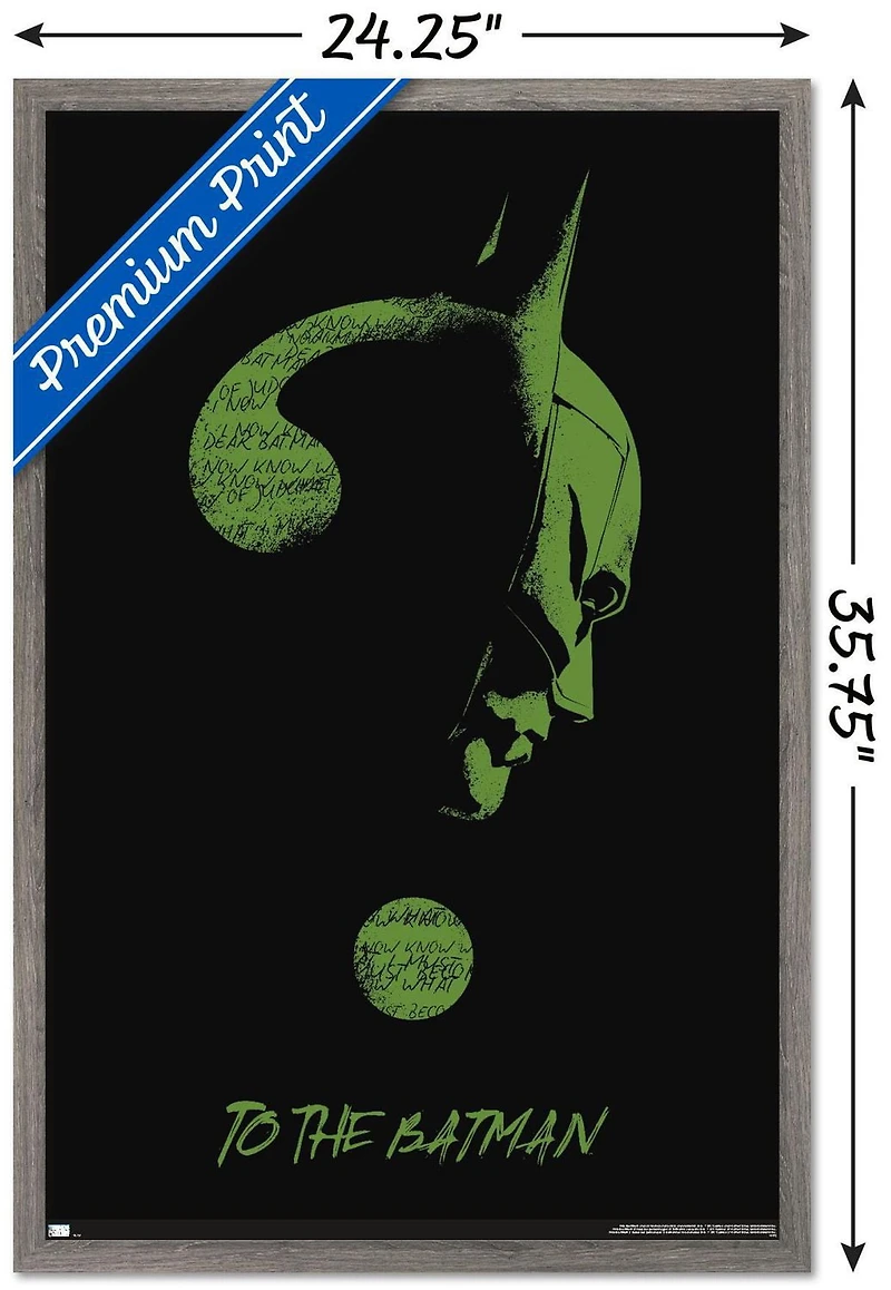 DC Comics The Batman - Riddler Wall Poster, 22.375" x 34" Framed