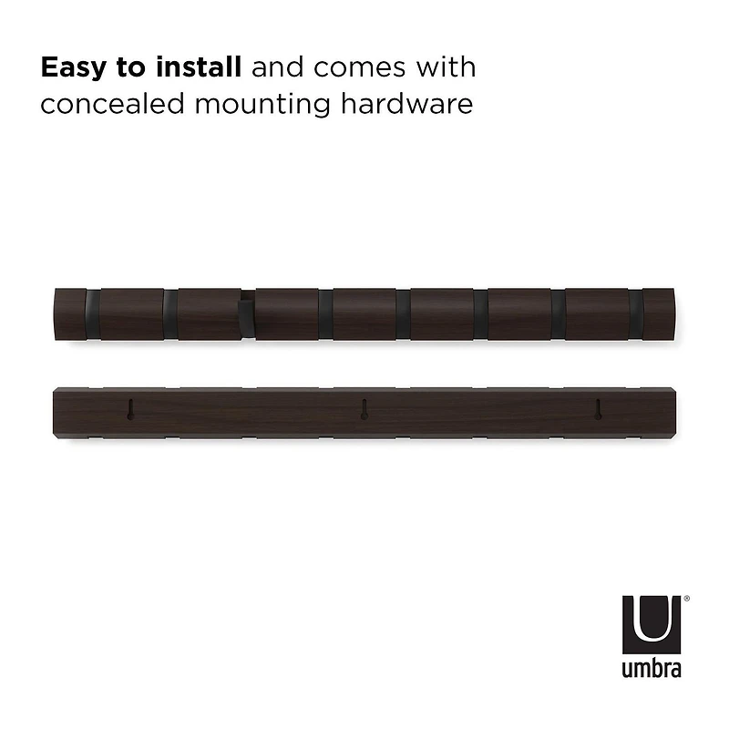 Umbra Flip Porte-manteau mural, noir / noyer