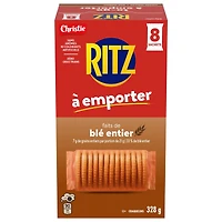 RITZ To-Go Baked with Whole Wheat Crackers, Pack of 8 individually wrapped cracker stacks, Portable Format, Convenient On-The-Go Snack, Lunchbox & Travel Snack 328g