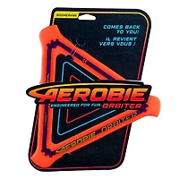 Boomerang Aerobie Orbiter à trois pales, boomerang en plastique avec bord en caoutchouc souple pour jeu extérieur