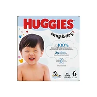 Huggies Snug & Dry Baby Diapers, Size 6 (35+ lbs), 66 Count
