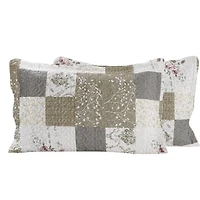 Marina Decoration Rich Printed Embossed Pinsonic Coverlet Bedset Ultra Soft Bedding Summer Quilt Set avec taies d'oreiller, motif floral rose et motif à carreaux de branches
