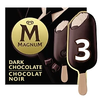 Magnum Dark Chocolate Ice Cream Bars, 3 x 85 mL