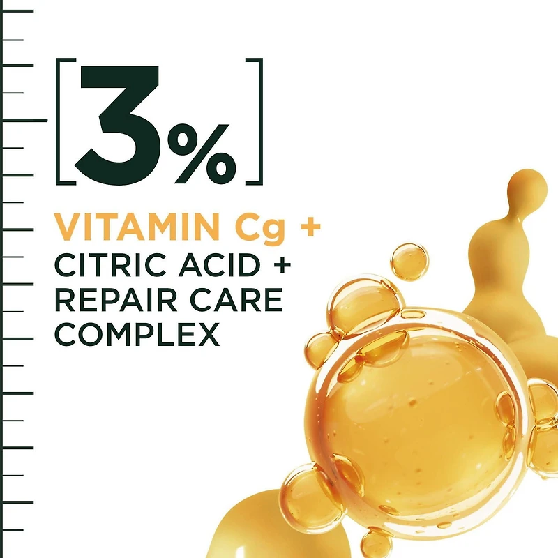 Garnier Fructis Hair Filler + Vitamin C Strength Repair Sulfate-Free Shampoo, for Weak Damaged Hair, up to Breakage & 79% More Strength