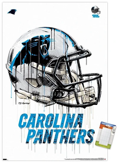 NFL Carolina Panthers - Drip Helmet 20 Wall Poster