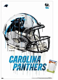 NFL Carolina Panthers - Drip Helmet 20 Wall Poster