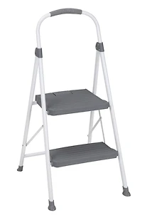 COSCO 1 Étape non-pliant en acier Escabeau avec 7ft 3in Max Reach (platine et couleur noire, acier)
