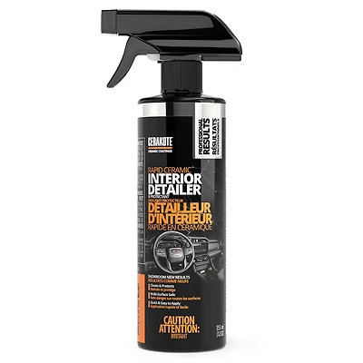 CERAKOTE® Nettoyant et Protecteur Intérieur Céramique Rapide (14 oz liq.) – Rapide et facile – Compatible avec plusieurs surfaces – Vaporisateur nettoyant pour intérieur de voiture – Sèche au toucher