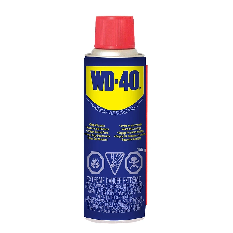 WD-40 155g Multi-Use Product Lubricant Drives Out Moisture and Protects Against Corrosion