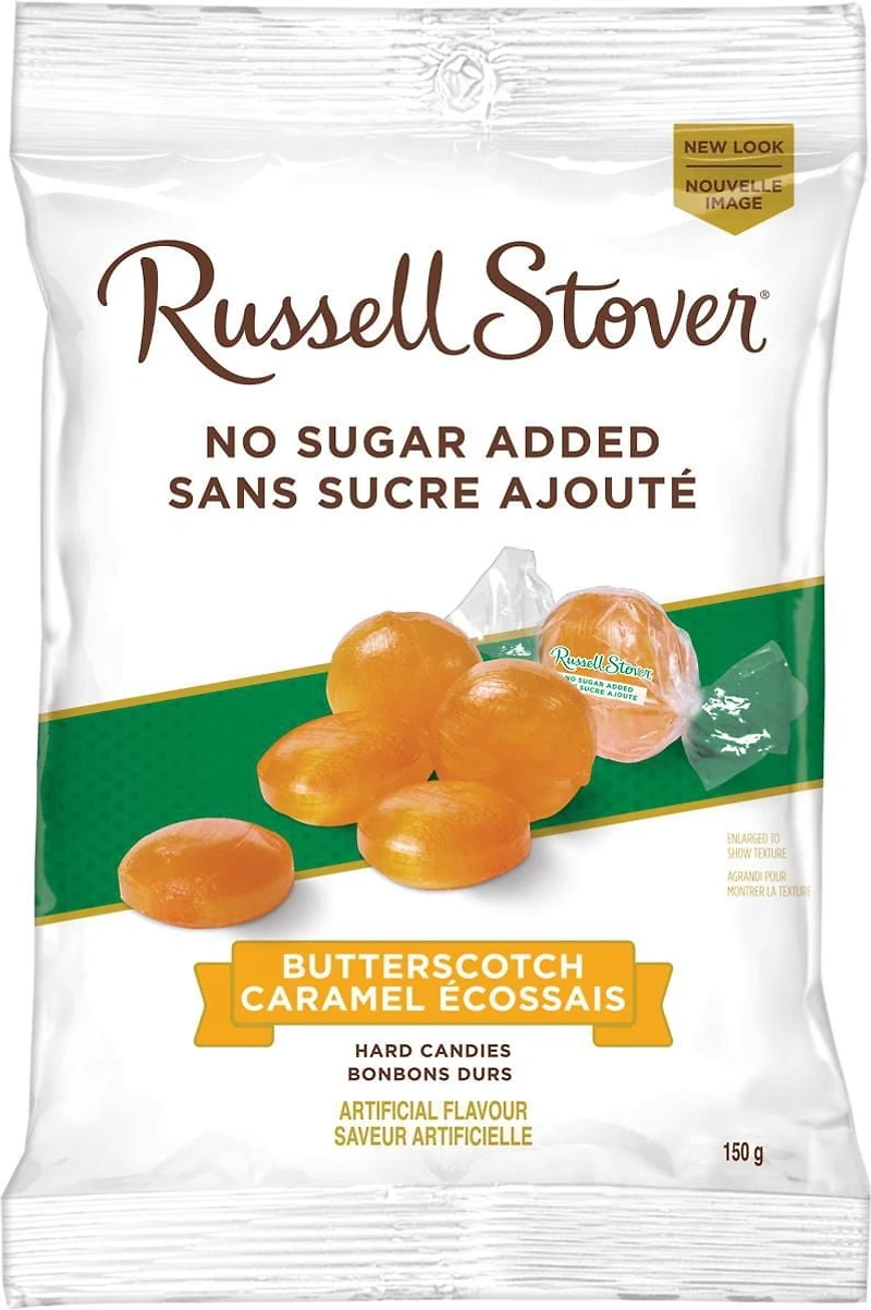 Russell Stover No Sugar Added Butterscotch Hard Candy, 150-Gram Bag
