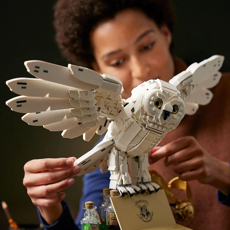 LEGO Harry Potter Hogwarts Icons - Collectors' Edition, 20th Anniversary Collectable Model with 3 Exclusive Golden Minifigures: Dumbledore, McGonagall and Hagrid, Fun Harry Potter Activity, 76391