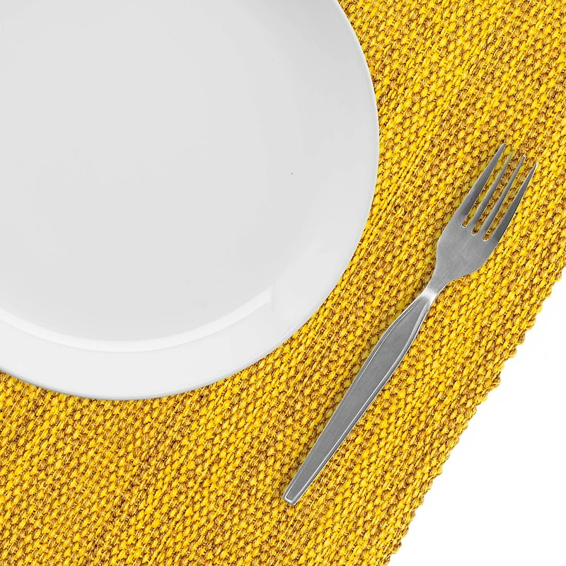 chemin de table en coton classique décontracté Fabstyles, tissé lavable pour salle à manger, cuisine, café et patio