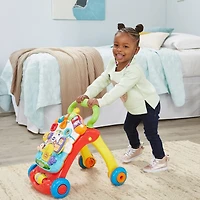 VTech Stroll & Discover Activity Walker, Red, Grow with Me Baby & Toddler Toy - English Version, 9-36 months