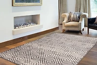 ECARPET Area Rug for Living Room, Geometric Indoor Carpet Ember Collection