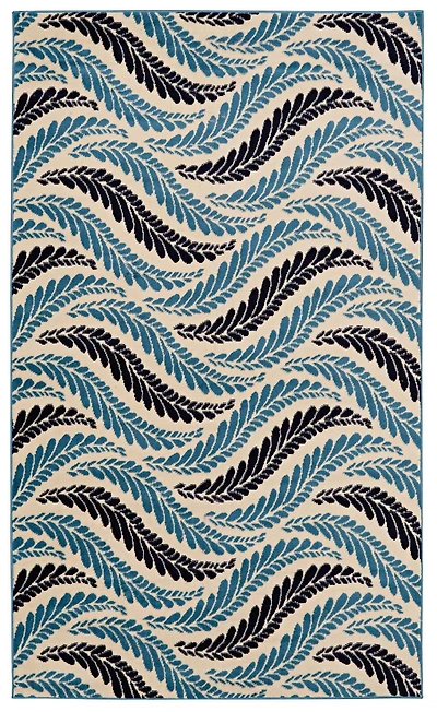 Tapis Capri Bridger os & bleu de 6 pi 5 po x 9 pi 3 po