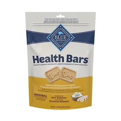 Blue Buffalo Health Bars Crunchy Dog Biscuits, Bananas & Yogurt Dog Biscuits