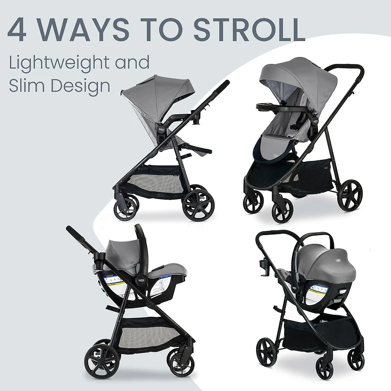Système de voyage, Willow Brook de Britax, Onyx Glacier