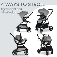 Système de voyage, Willow Brook de Britax, Onyx Glacier
