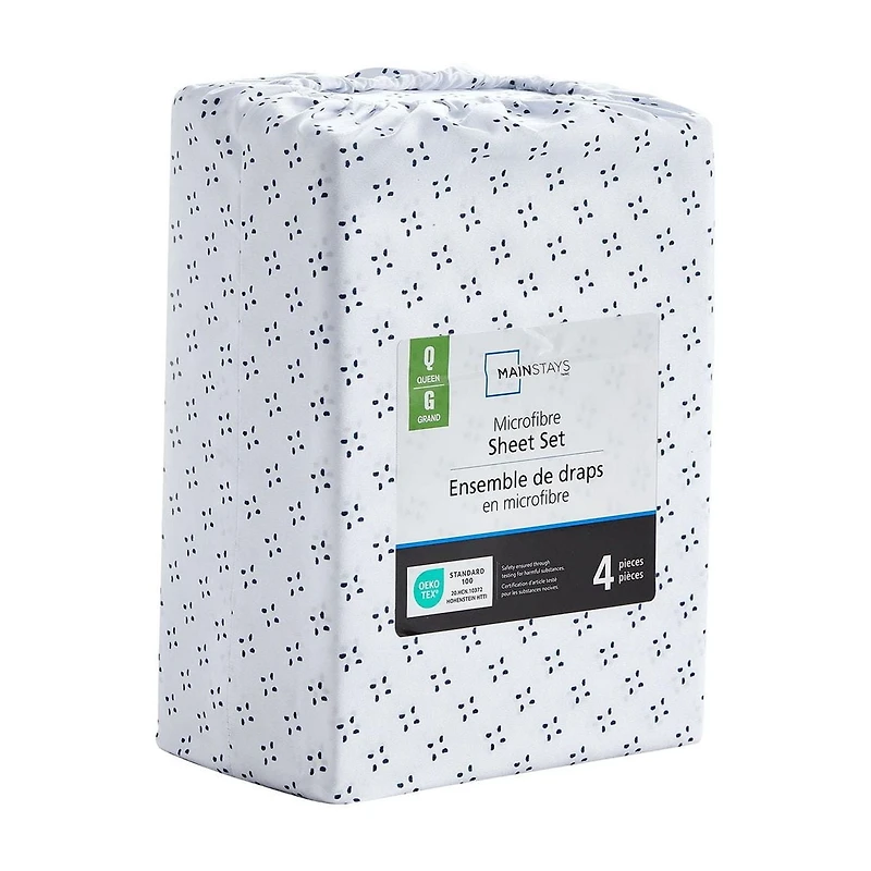 Mainstays Soft, Easy Care, Microfiber Sheet Set – Printed