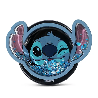 Poignée de téléphone à paillettes liquides Disney Stitch Clin d’œil