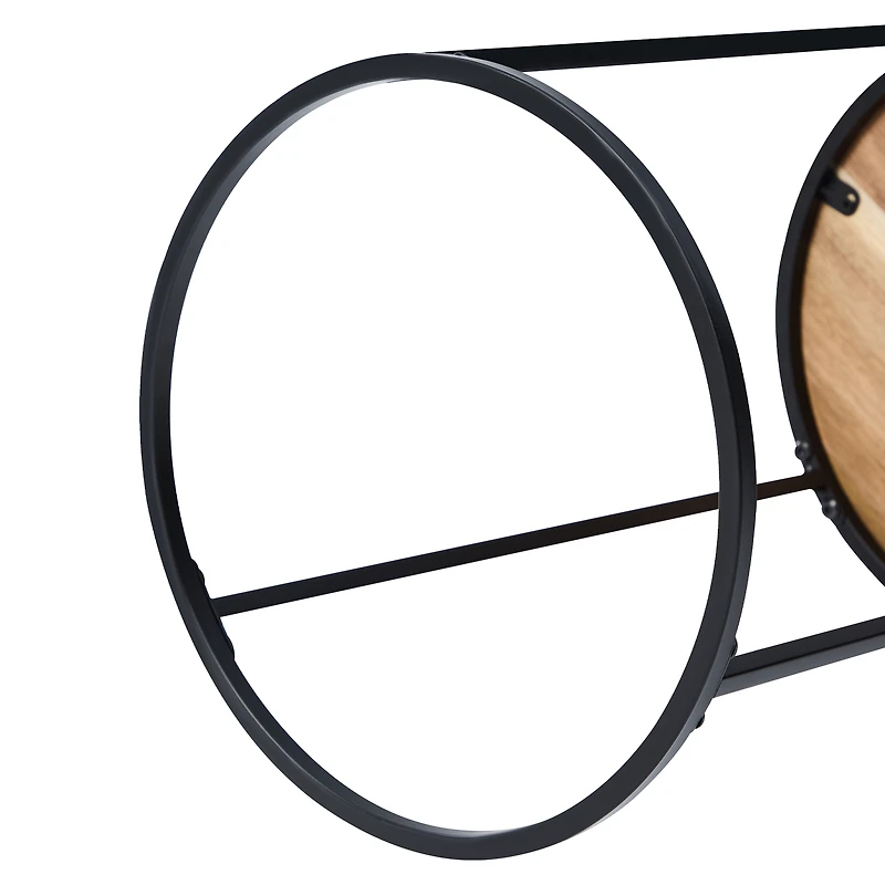 Better Homes and Gardens Acacia Top Plant Stand,2 Pack,Black