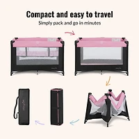 Dream On Me Zazzy Portable Play yard with Bassinet