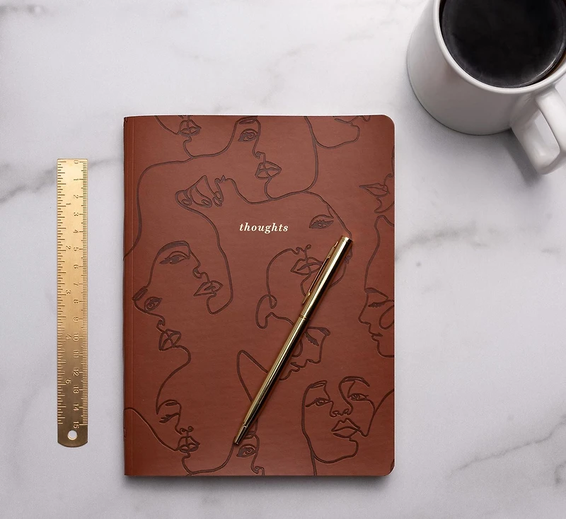 JOURNAL THINK INK SIMILICUIR - TERRE CUITE PENSÉES