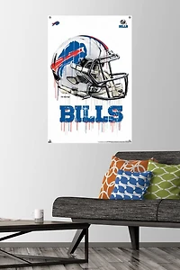 NFL Buffalo Bills - Drip Helmet 20 Wall Poster with Magnetic Frame, 22.375" x 34"