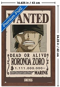 One Piece - Roronoa Zoro Wanted Poster Wall Poster