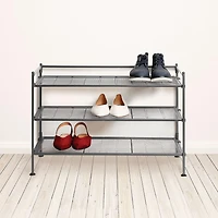 Seville Classics 3-Tier Iron Utility Shoe Rack