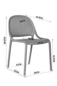 Chaise à dîner sans accoudoirs Summer noir (4 chaises/boîte)