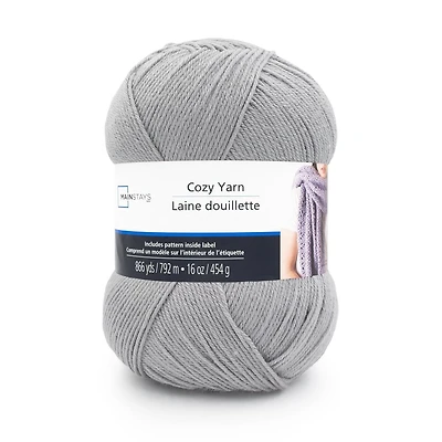 Mainstays Cozy Medium Acrylic Yarn 1 Ball, 454g / 792m