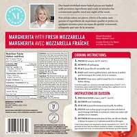 Martha Stewart Margherita Stone-Baked Pizza with Fresh Mozzarella and Hand-Stretched Sourdough Crust, 368 g