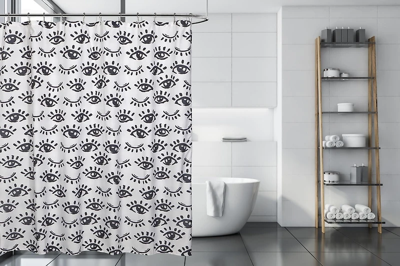 MODA WINKING EYE RIDEAU DE DOUCHE 71" x 71"